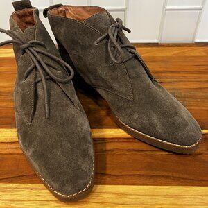 Madewell Nash Gray Suede Ankle Lace Up Women's Boots Size 9 NARROW